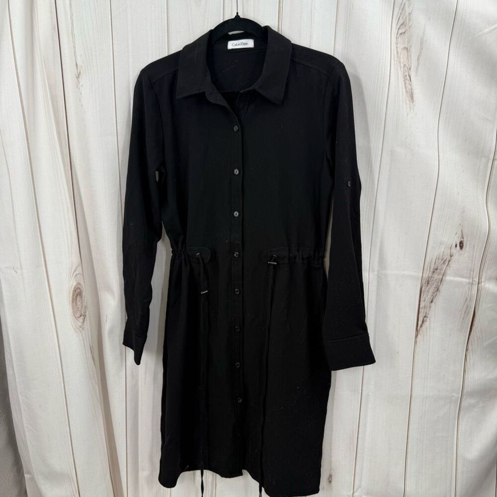 Calvin Klein Women’s M/L Black Career Button Down Dress